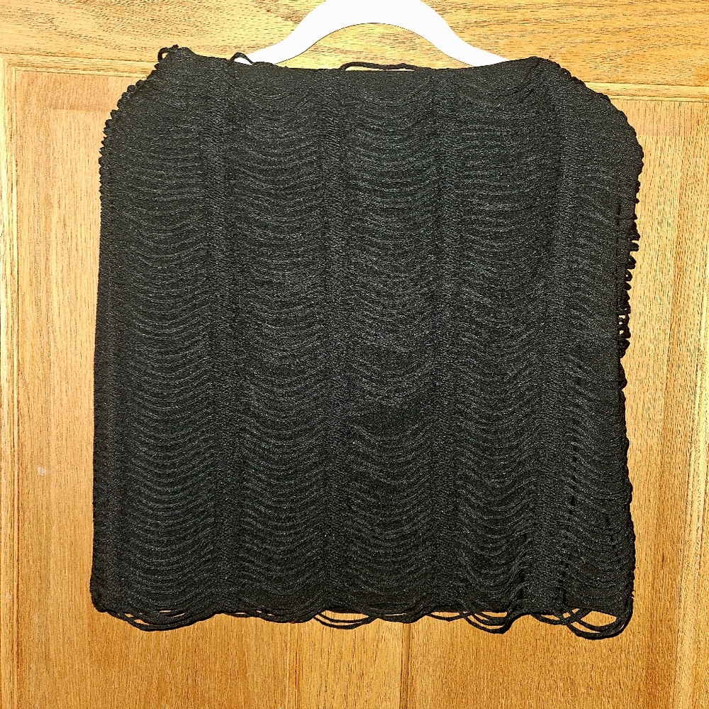 Black mini skirt.